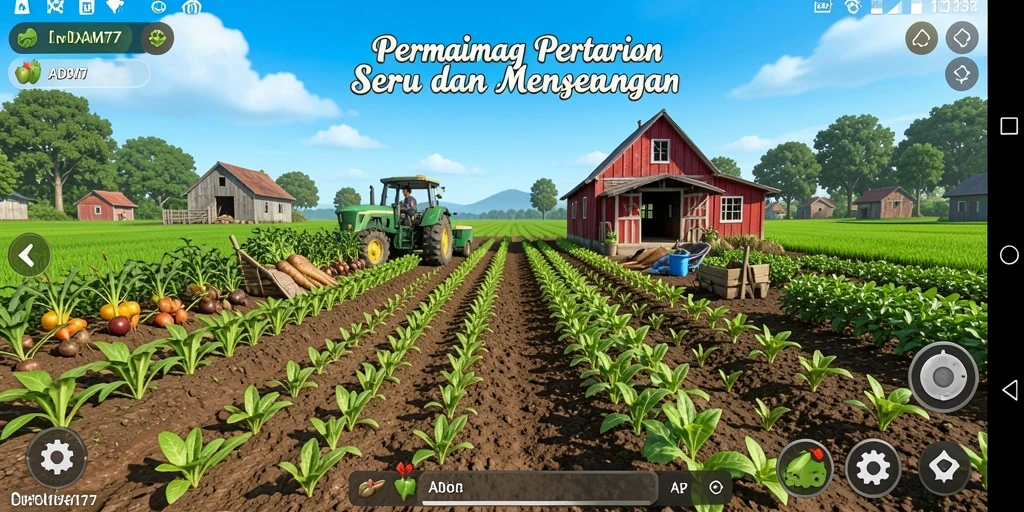 Tampilan menarik dari permainan pertanian ADAM77 dengan grafis yang menawan.