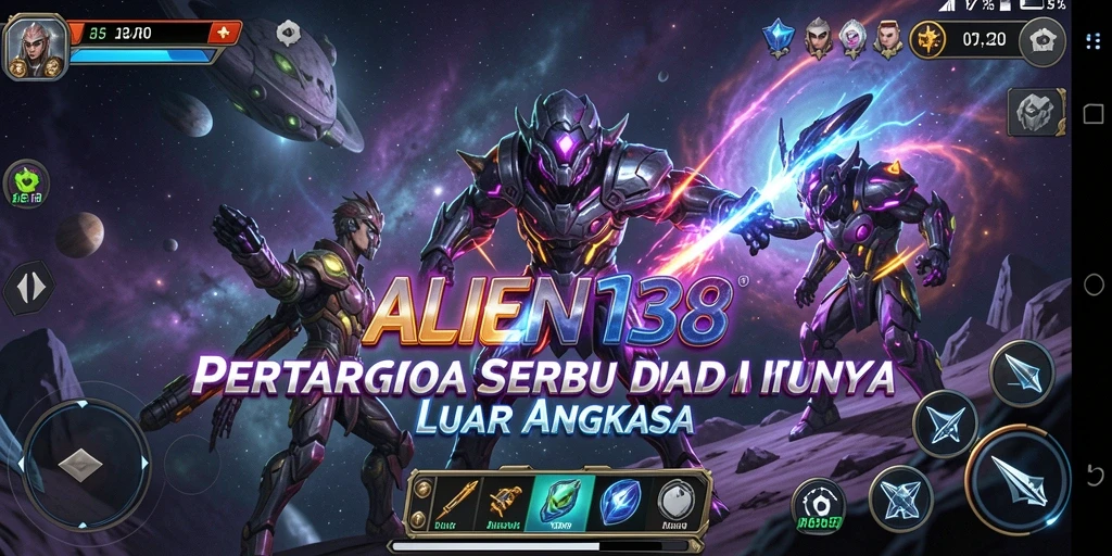 Tampilkan aksi seru dalam game ALIEN138 saat melawan alien.