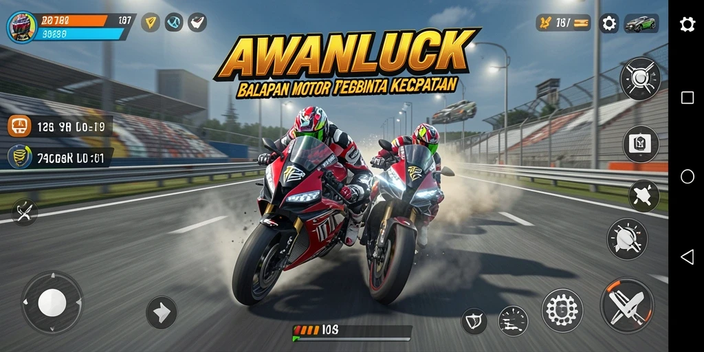 Skrinsut dari gameplay seru dan mendebarkan AWANLUCK.