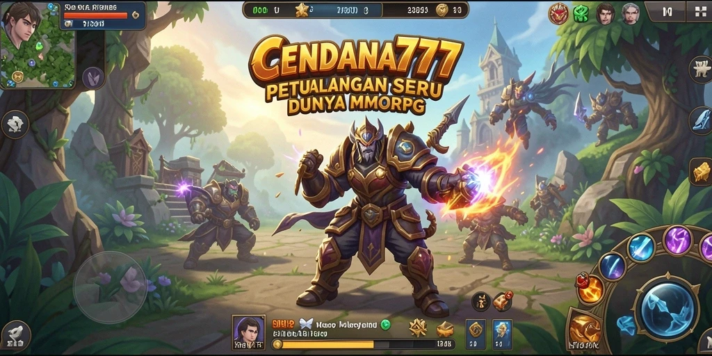 Tangkapan layar menampilkan aksi seru dalam CENDANA777 di dunia MMORPG.