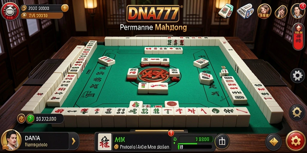Screenshot gameplay DNA777 yang menarik saat mencocokkan ubin Mahjong.