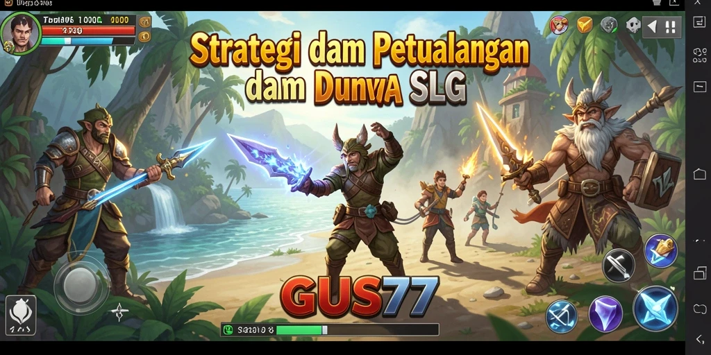 Screenshot GUS77 menunjukkan gameplay strategi yang mendebarkan.