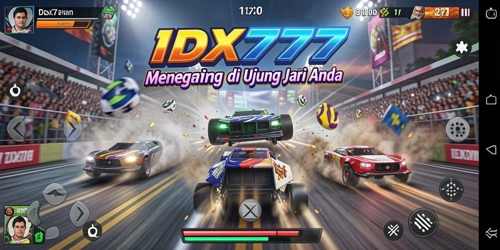 Tampilan gameplay balapan yang seru dan mendebarkan di IDX777.