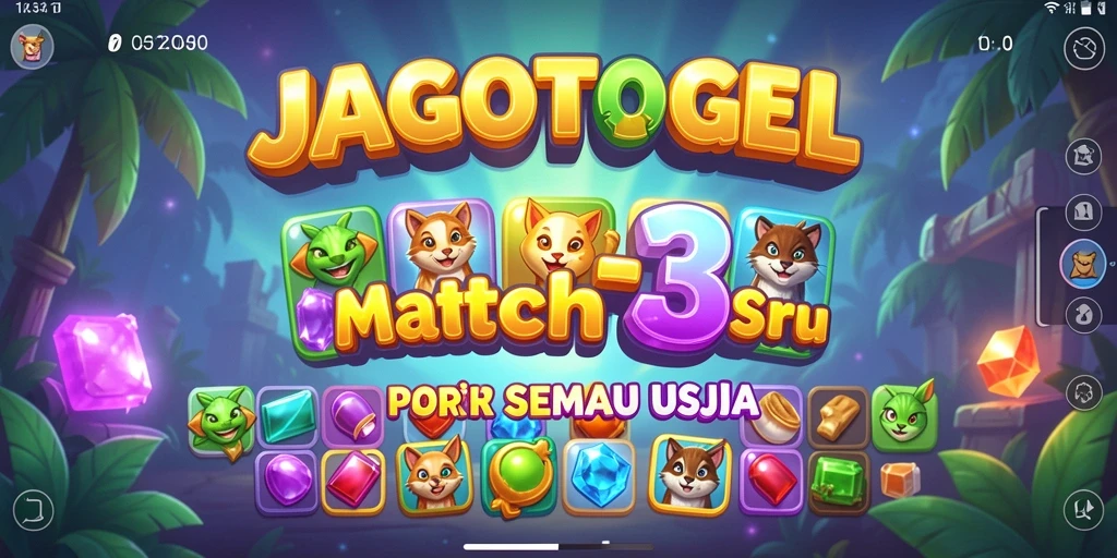 Tangkapan layar JAGOTOGEL menampilkan gameplay mencocokkan yang seru.