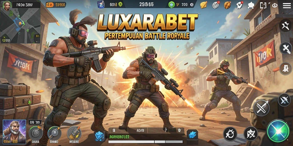 Gameplay LUXARABET yang mendebarkan di alam pertempuran.