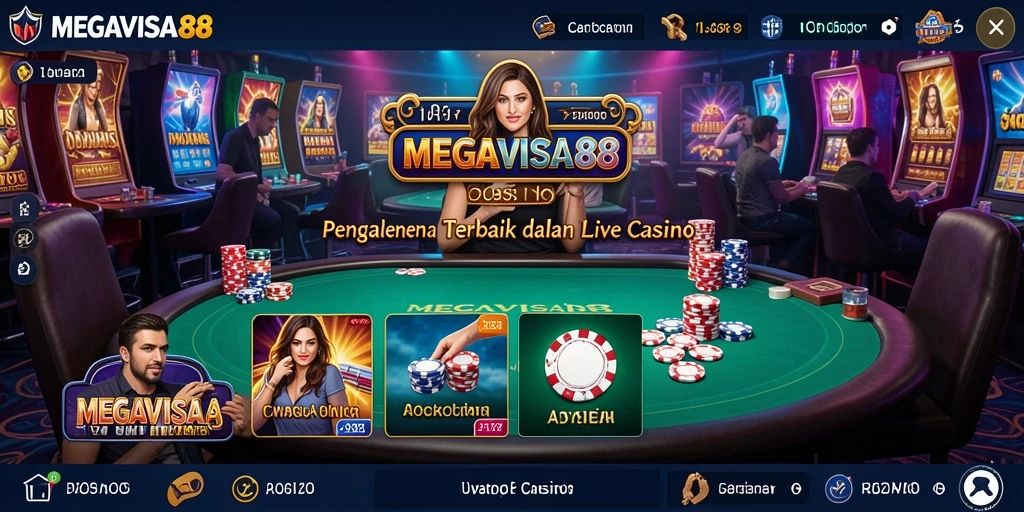 Tampilan gameplay Live Casino yang menarik dan interaktif di MEGAVISA88.