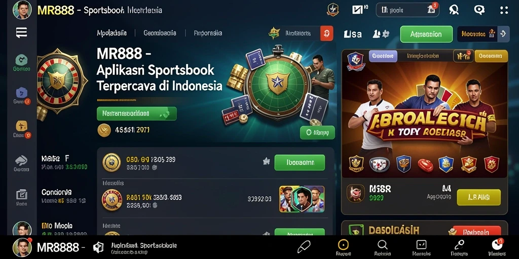 Tampilan gameplay menarik dari aplikasi MR888 Sportsbook.
