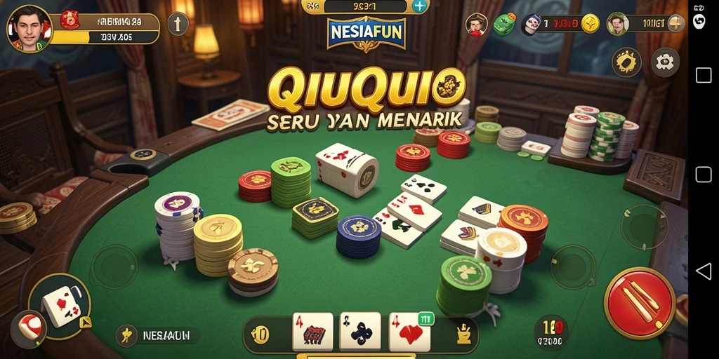 Tampilan menarik dari gameplay QiuQiu NESIAFUN.