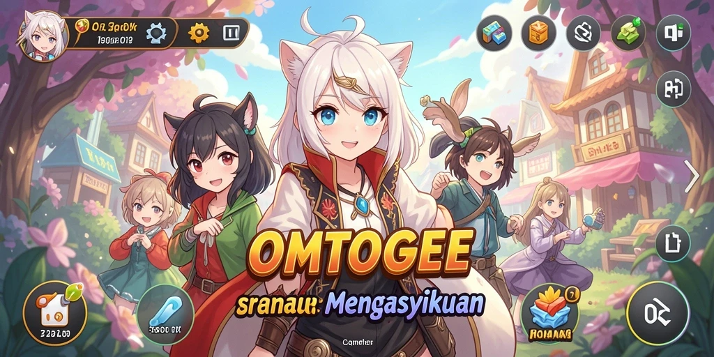 Tampilan gameplay menarik dari OMTOGEL yang penuh warna.