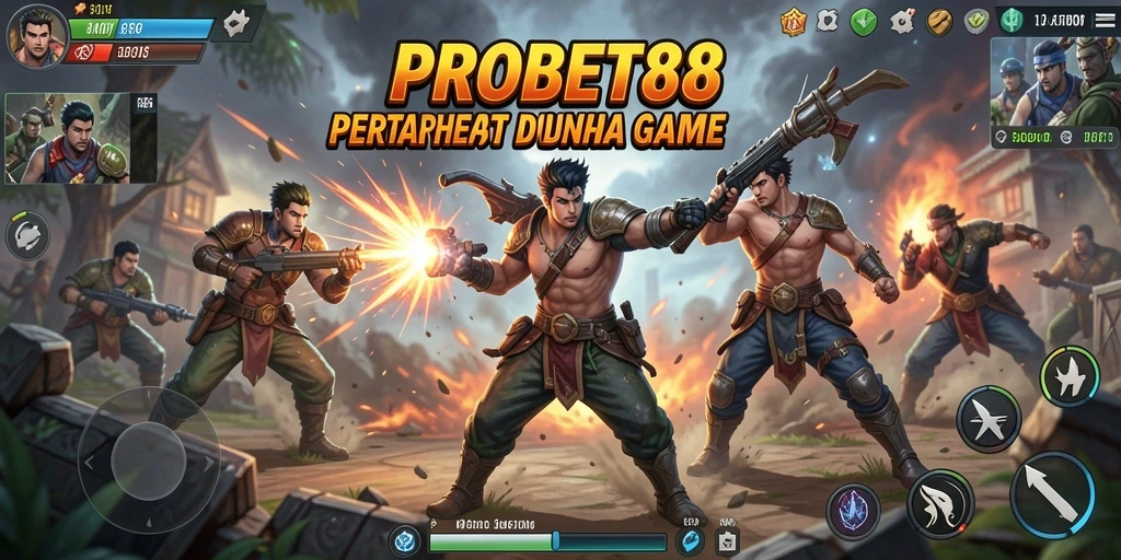 Gameplay mendebarkan dengan aksi pertarungan yang intens.
