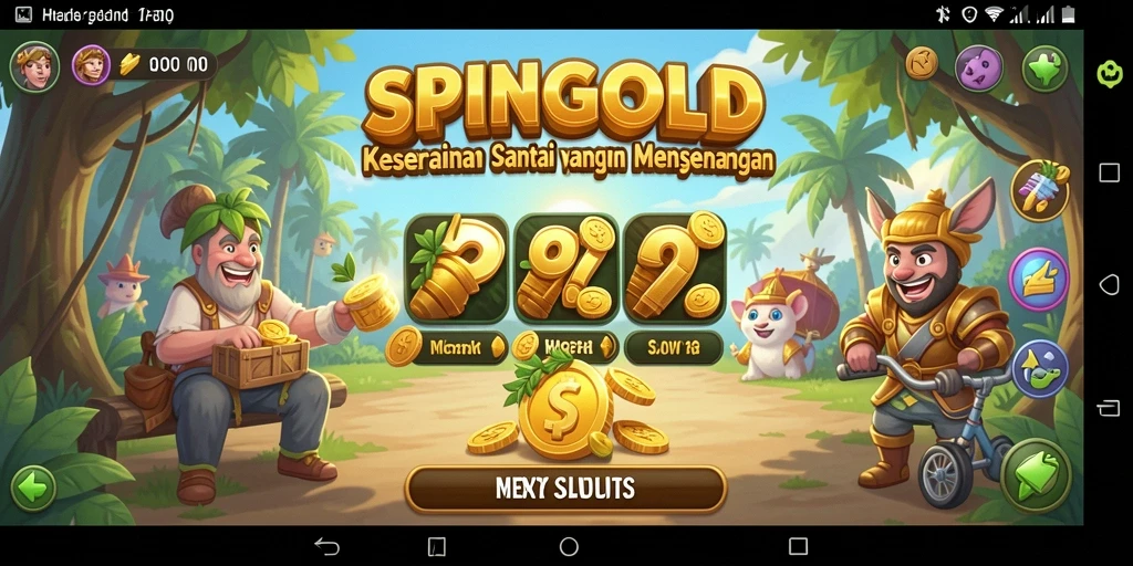 Tampilan gameplay menarik dari SPINGOLD yang penuh warna.