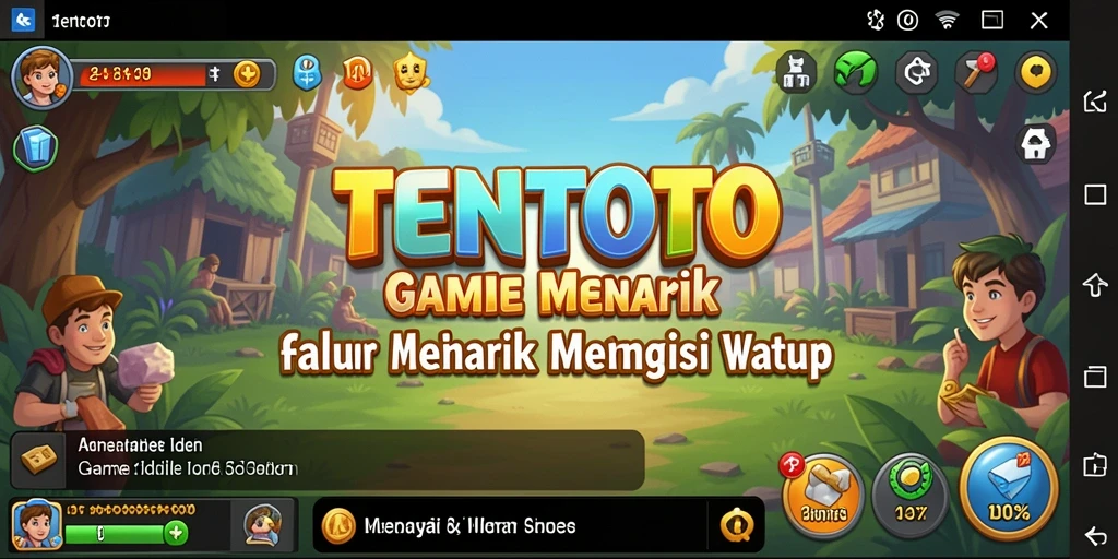 Tampilan gameplay TENTOTO dengan interaksi Idle yang menarik.